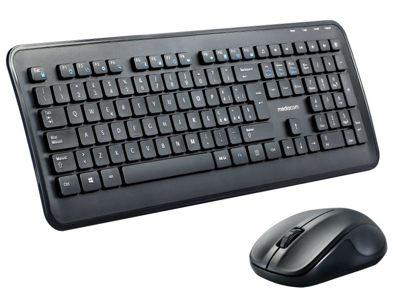 Keyboard Mediacom Wireless NX989 w/Mouse Black