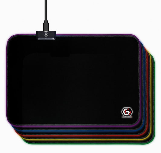 Mouse Pad Gaming MP-GAMELED-M Black 250 x 350 LED Light