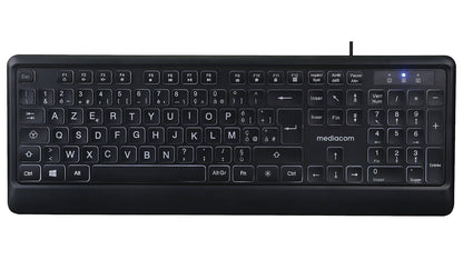 Keyboard Mediacom CX219 LIGHT Slim Black USB w/Backlight