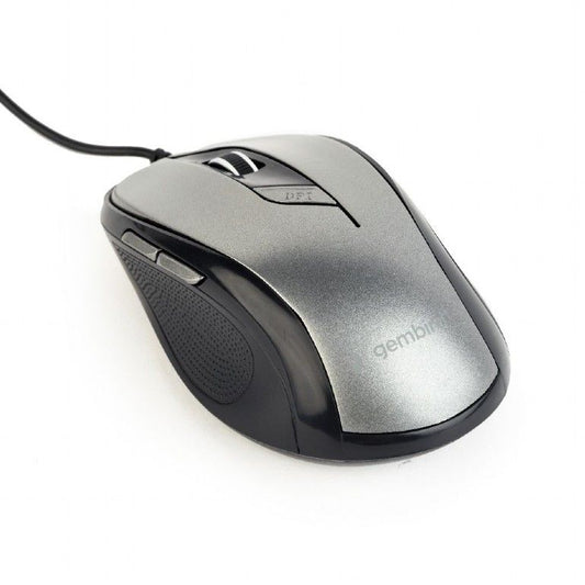 Mouse Gembird MUS-6B-01 Optical Black/Spacegrey 1600DPI USB