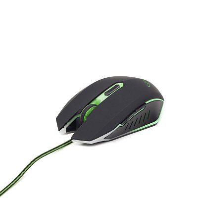 Mouse Gembird MUSG-001-G Gaming Optical Green 2400DPI USB