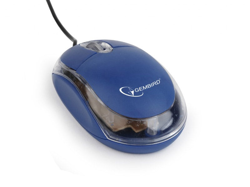 Mouse Gembird MUS-U-01 Optical Blue Transparent 1000DPI USB