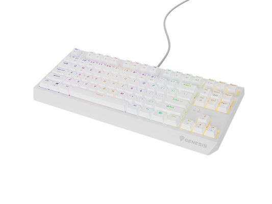 Keyboard Genesis Gaming Thor 230 TKL Hot Swap Mechanical Red Switch RGB White