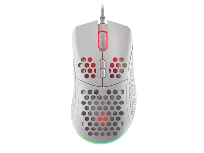 Mouse Genesis Gaming Krypton 550 8000DPI RGB Lightweight White