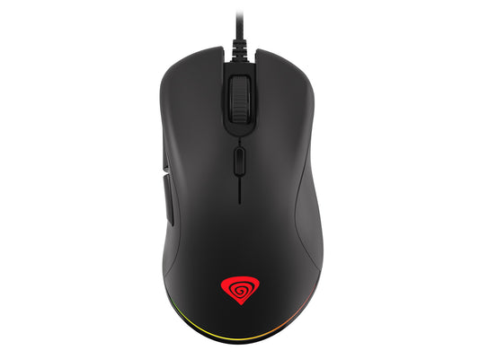 Mouse Genesis Gaming Krypton 200 6400DPI RGB Silent Black