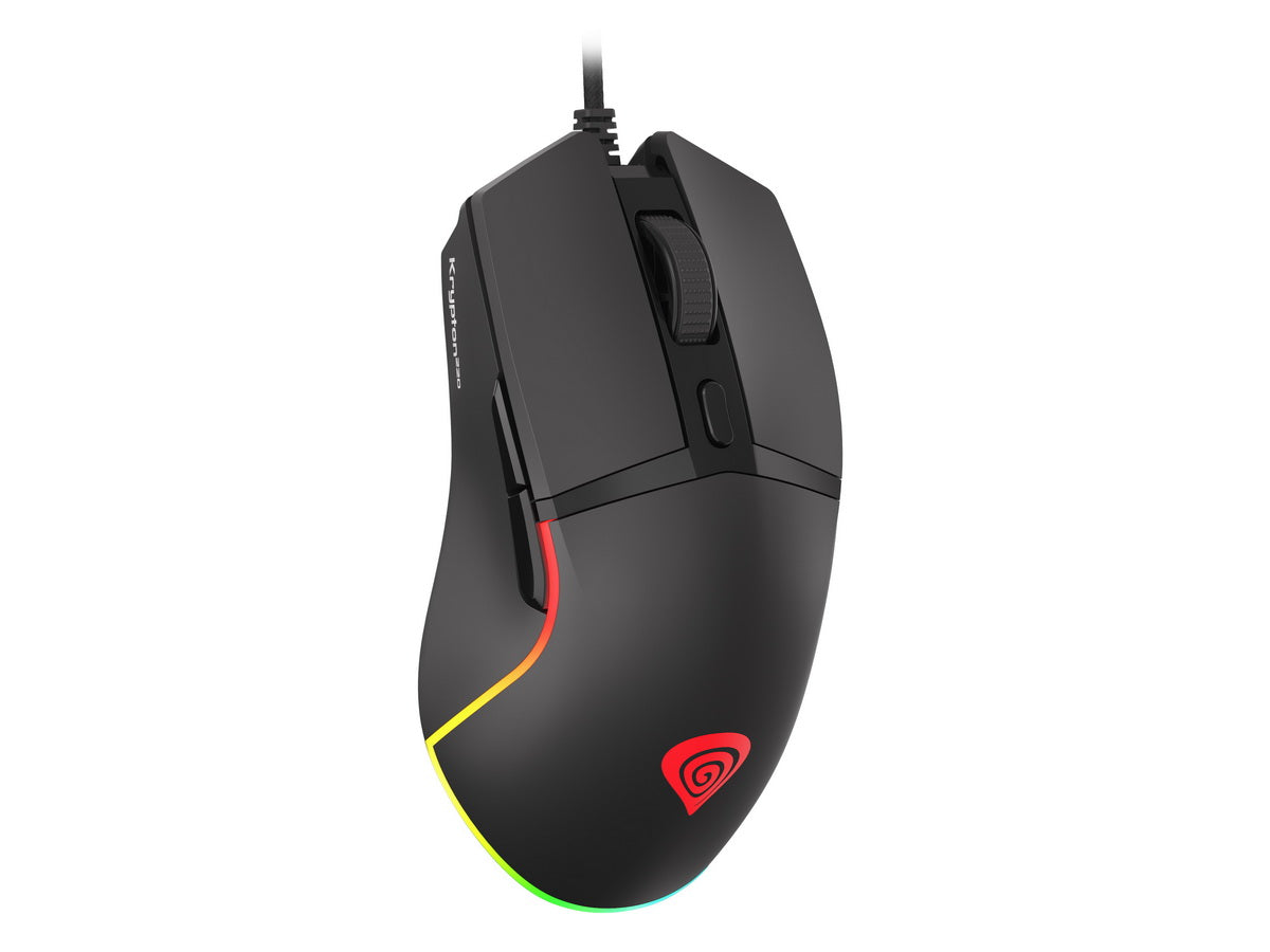 Mouse Genesis Gaming Krypton 220 6400DPI RGB Black