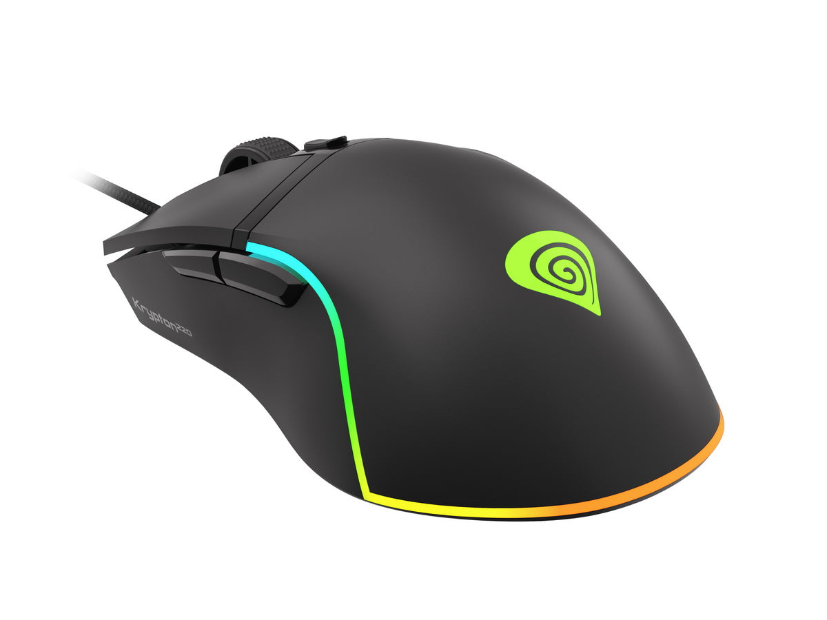 Mouse Genesis Gaming Krypton 220 6400DPI RGB Black