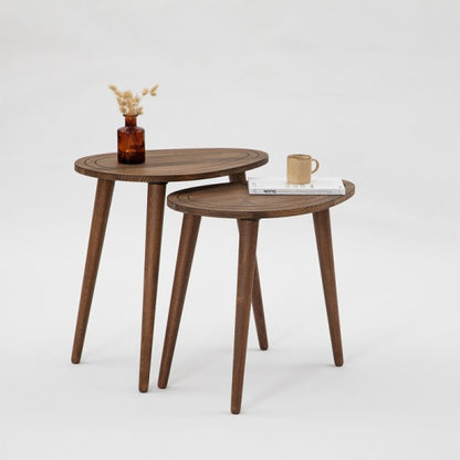 Set of 2 solid wood coffee tables