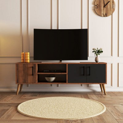 TV cabinet Exxen - Walnut Anthracite