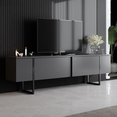 Luxe TV cabinet - Anthracite, Black