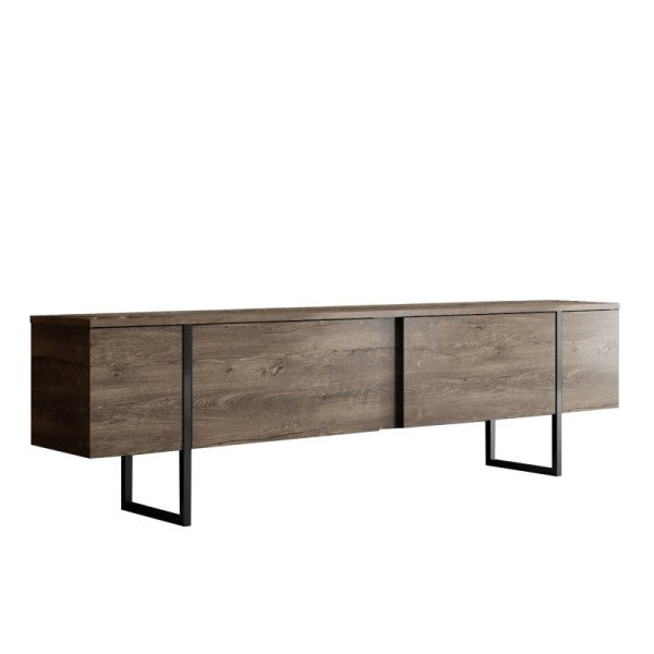 Luxe TV cabinet - Walnut, Black