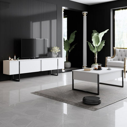 Luxe TV cabinet - White, Black