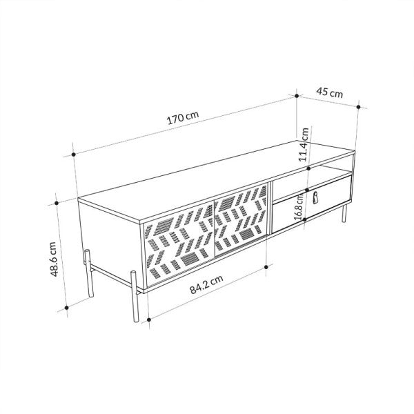 TV cabinet Melati, anthracite